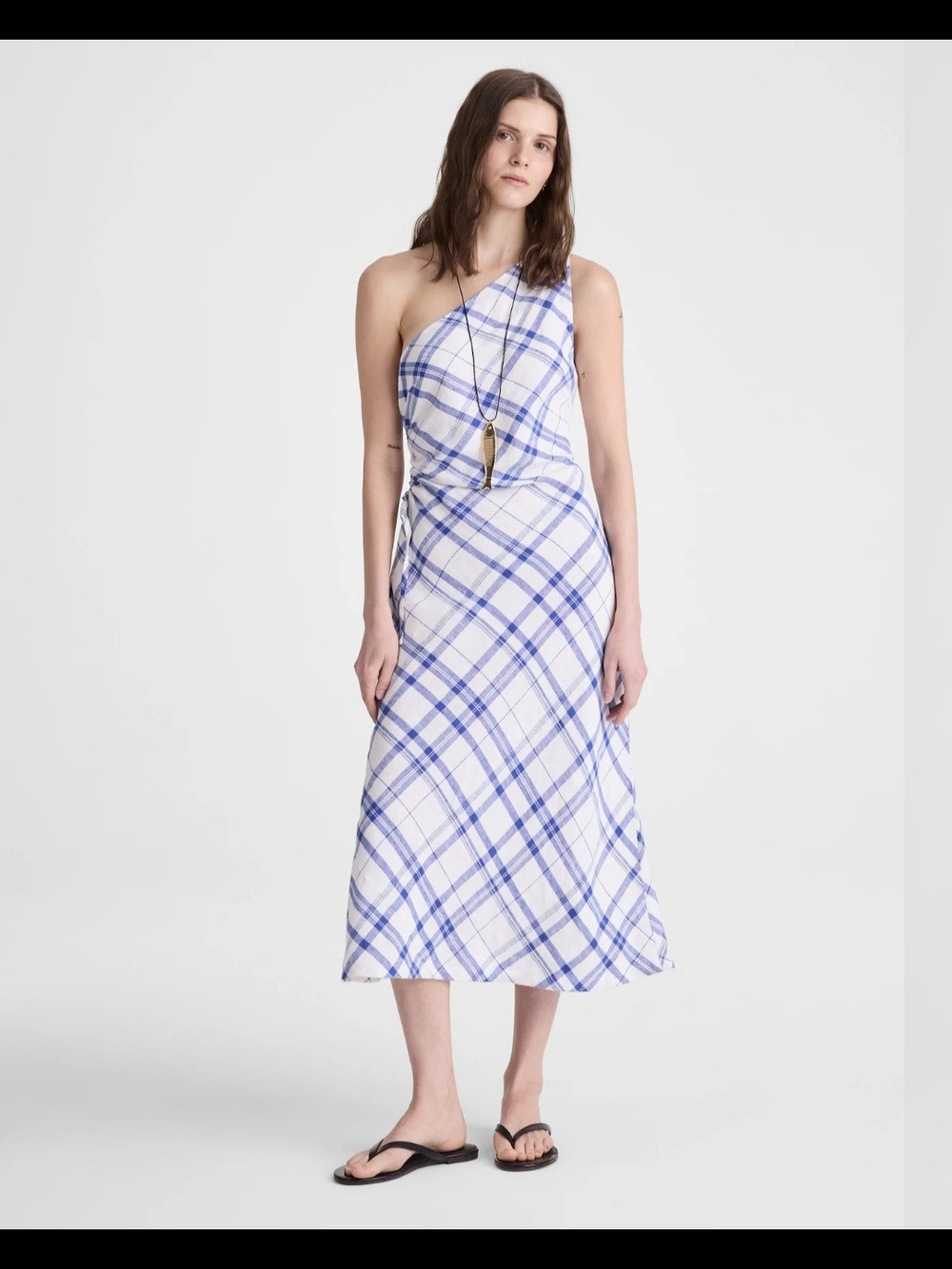Madewell Ruched One Shoulder Midi Dress 2 $178